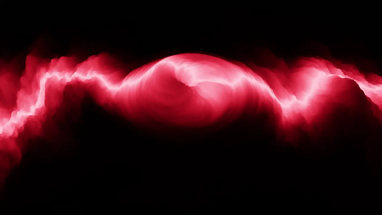 Abstract red waveform on black background