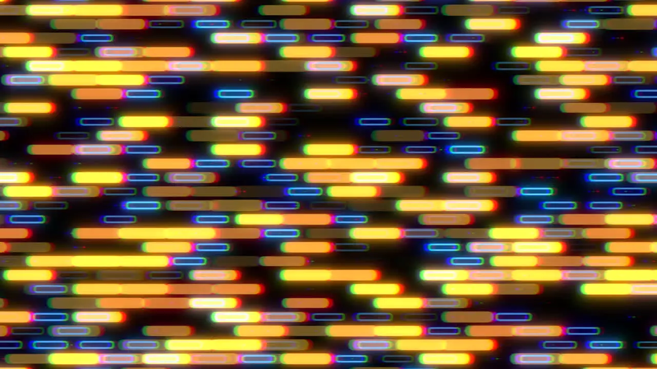 Random digital stripes with neon led light and glitch