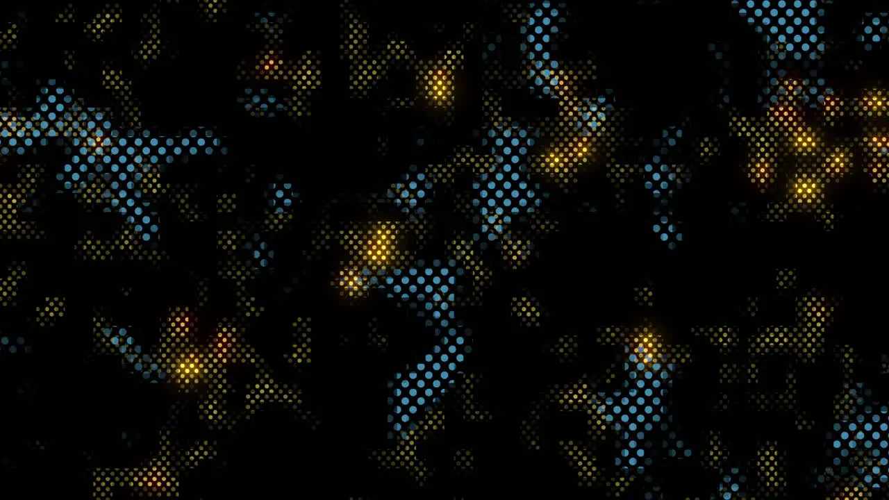 Random yellow and blue dots pattern with grunge texture