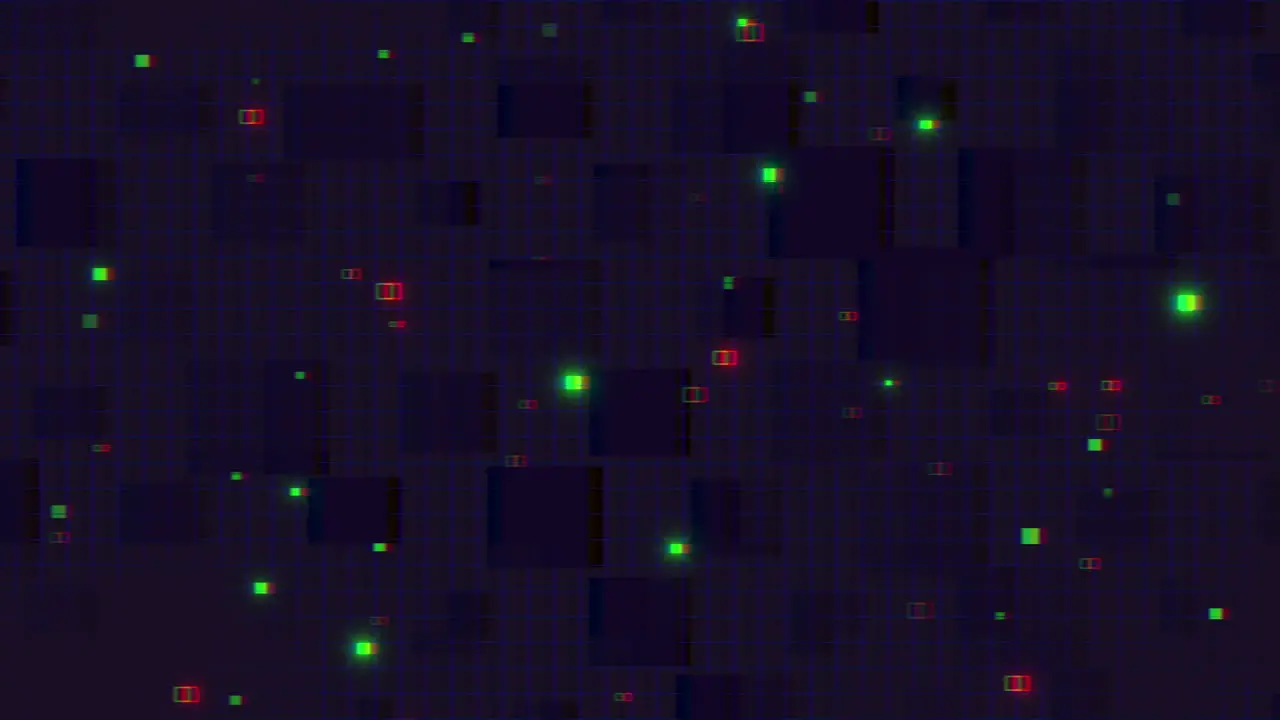 Random squares pattern with neon led light