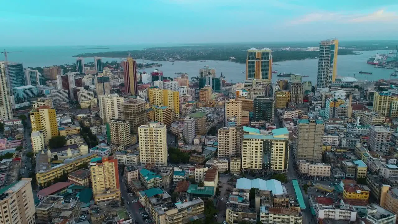 aerial view of the city of dar es salaam