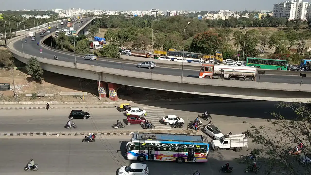 City traffic view on a regular day in Bangalore-Karnataka