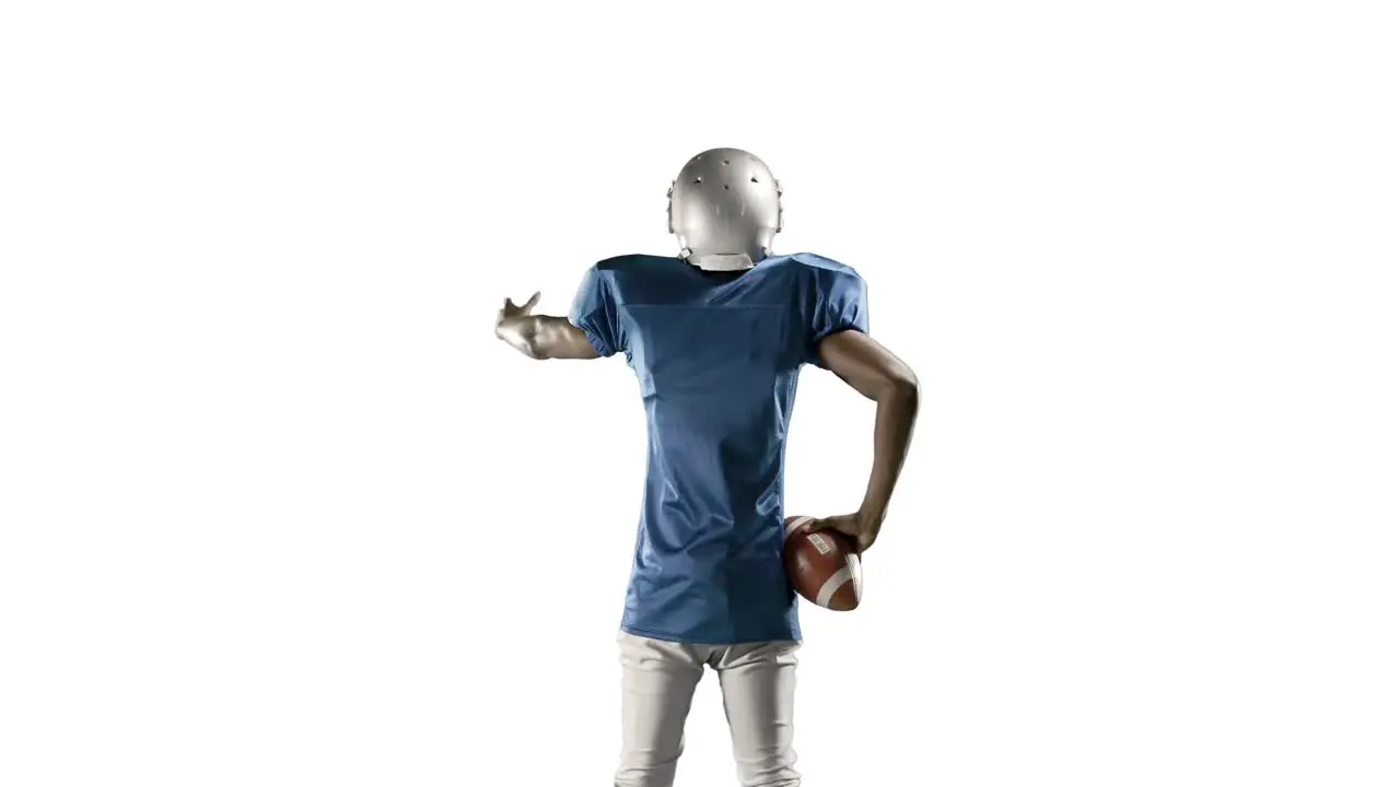 American football player playing