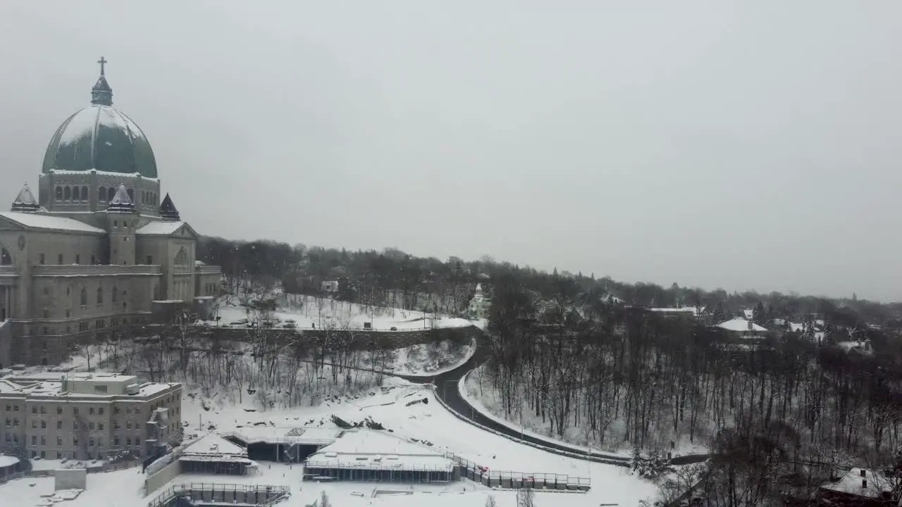 Drone footage of Saint Joseph's Oratory