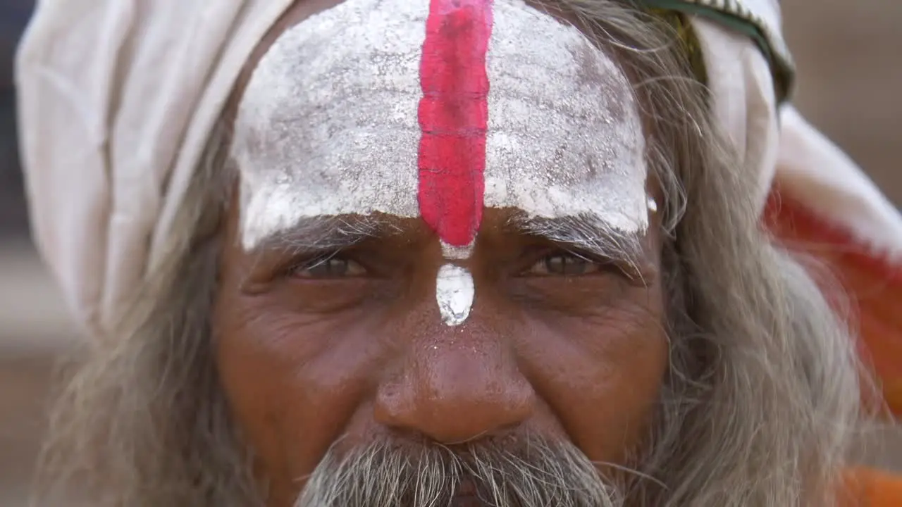 Close Up of Sadhu Face 2