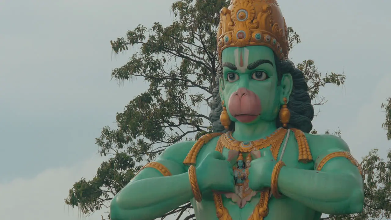 View of Hanuman statue in Batu Caves Kuala Lumpur Malaysia