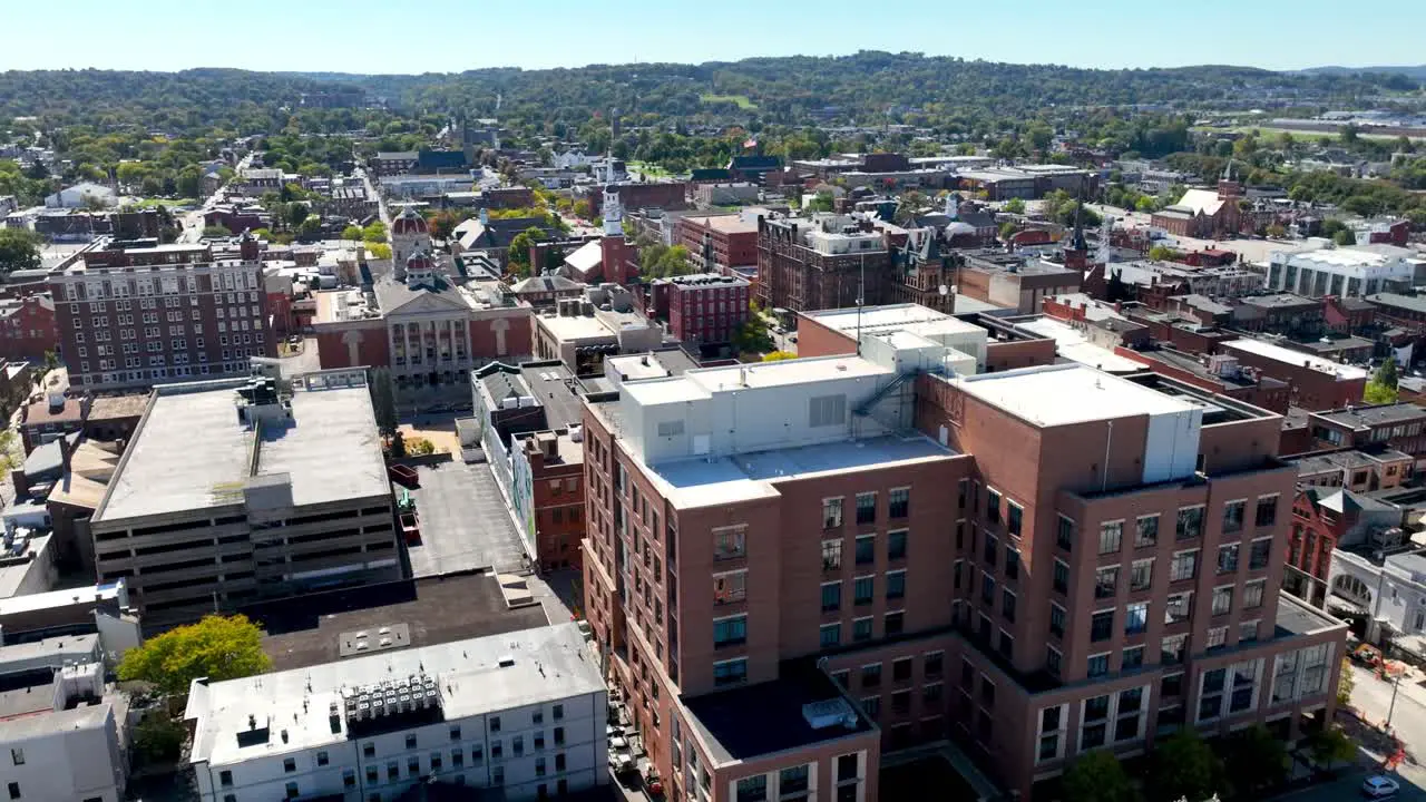 aerial slow push into york pennsylvania