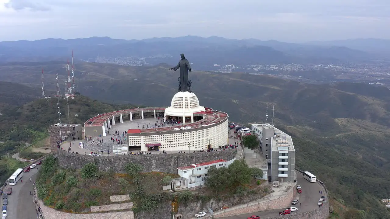 Aerial Cristo Rey tour Guanajuato Mexico drone view