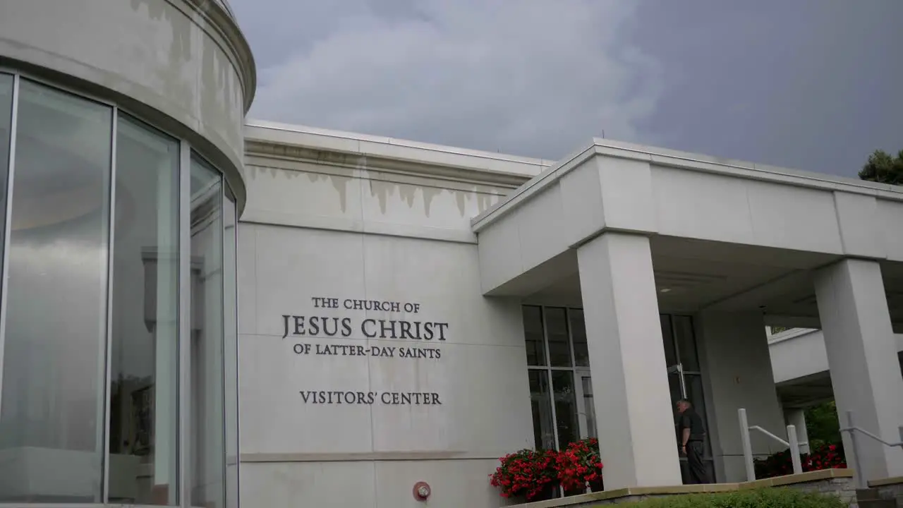 4K Hill Of Cumorah Mormon Monument Wide Shot Church Of Jesus Christ Of Latter Day Saints Visitors Center New York Pan Left