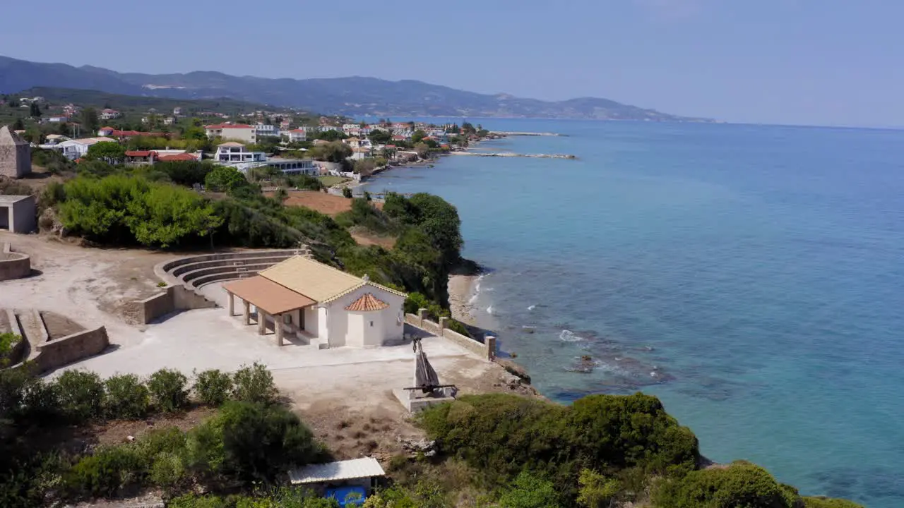 Church On A Cliff Next To The Ocean