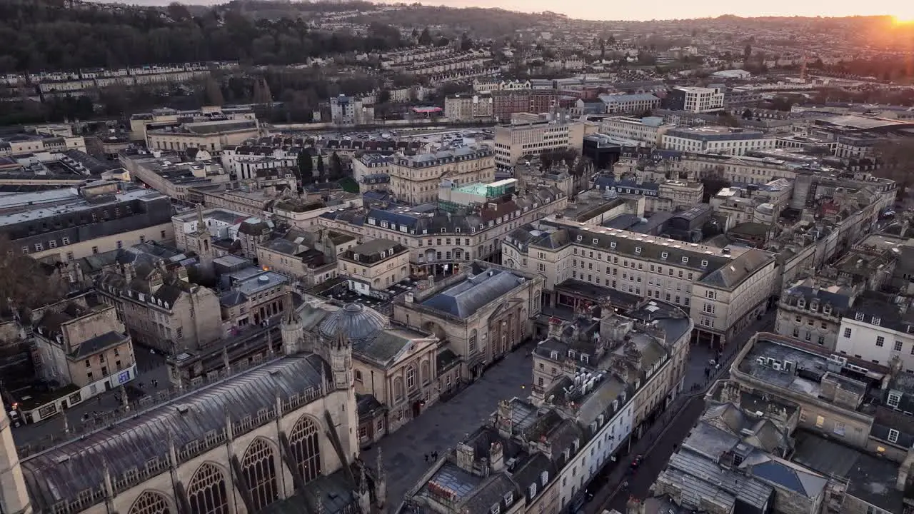 Bath Abbey during sunset time