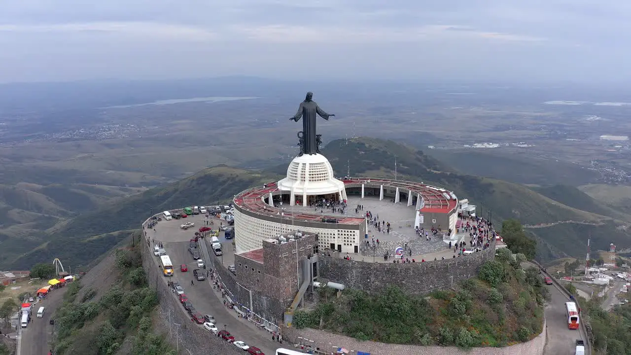 Aerial Cristo Rey Trip Guanajuato Mexico drone view