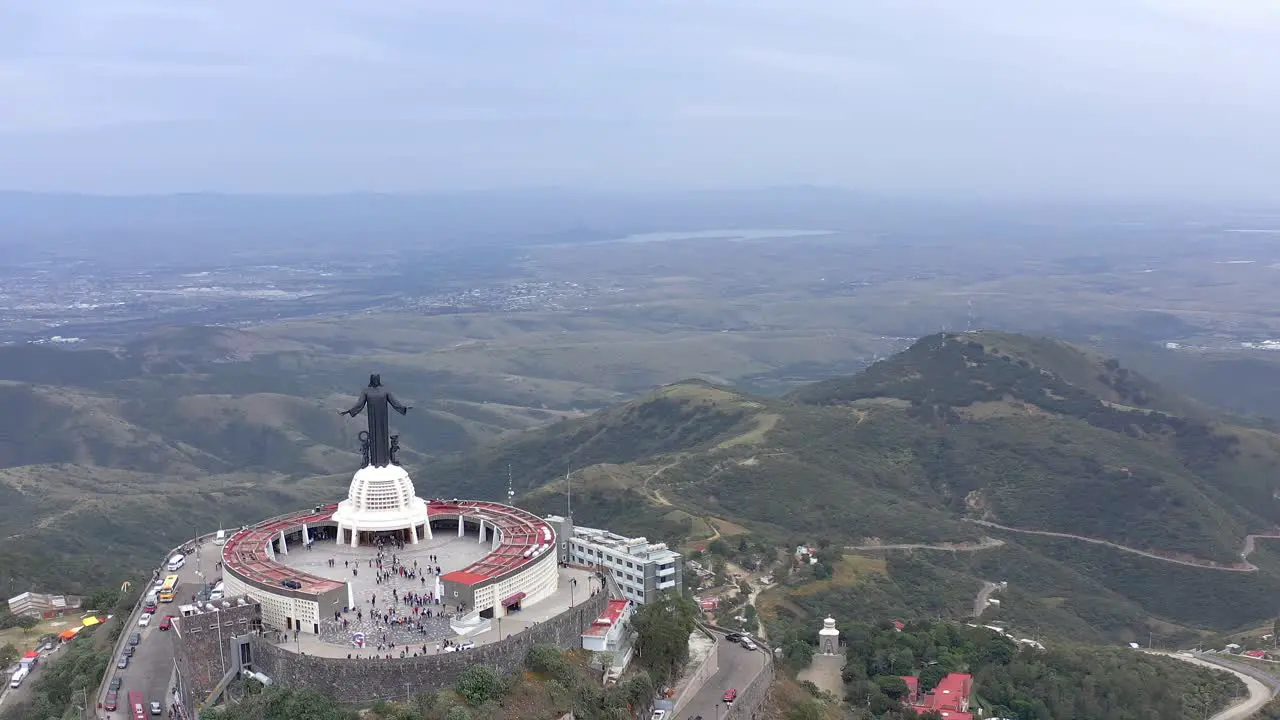 Aerial Cristo Rey incredible place Guanajuato Mexico drone view