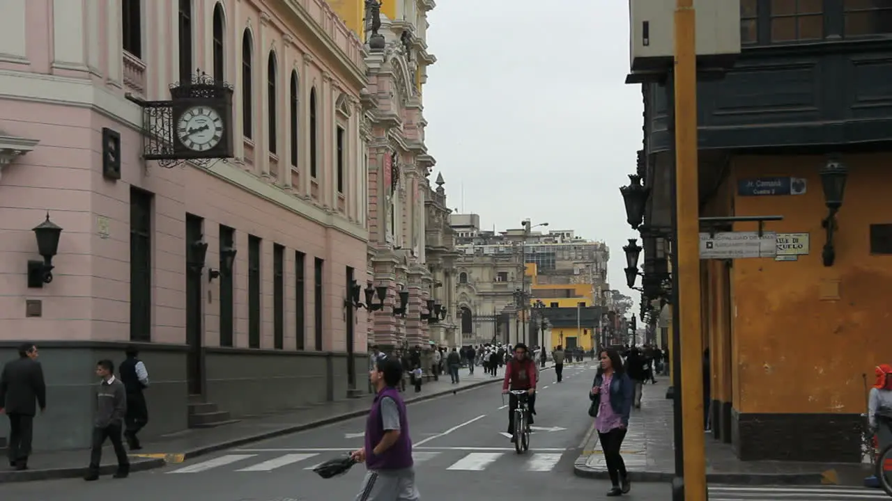 Lima Peru central city with bikes