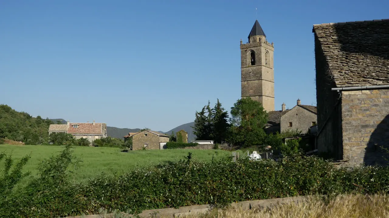 Spain Coscojuela De Sobrarbe Church Tower