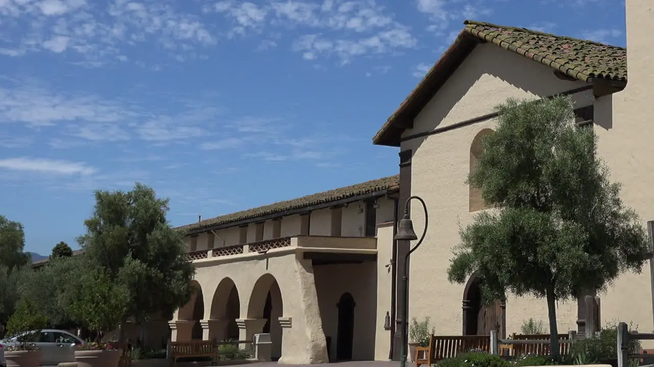 California Solvang Mission Santa Ines Front Of Mission In Sun Pans