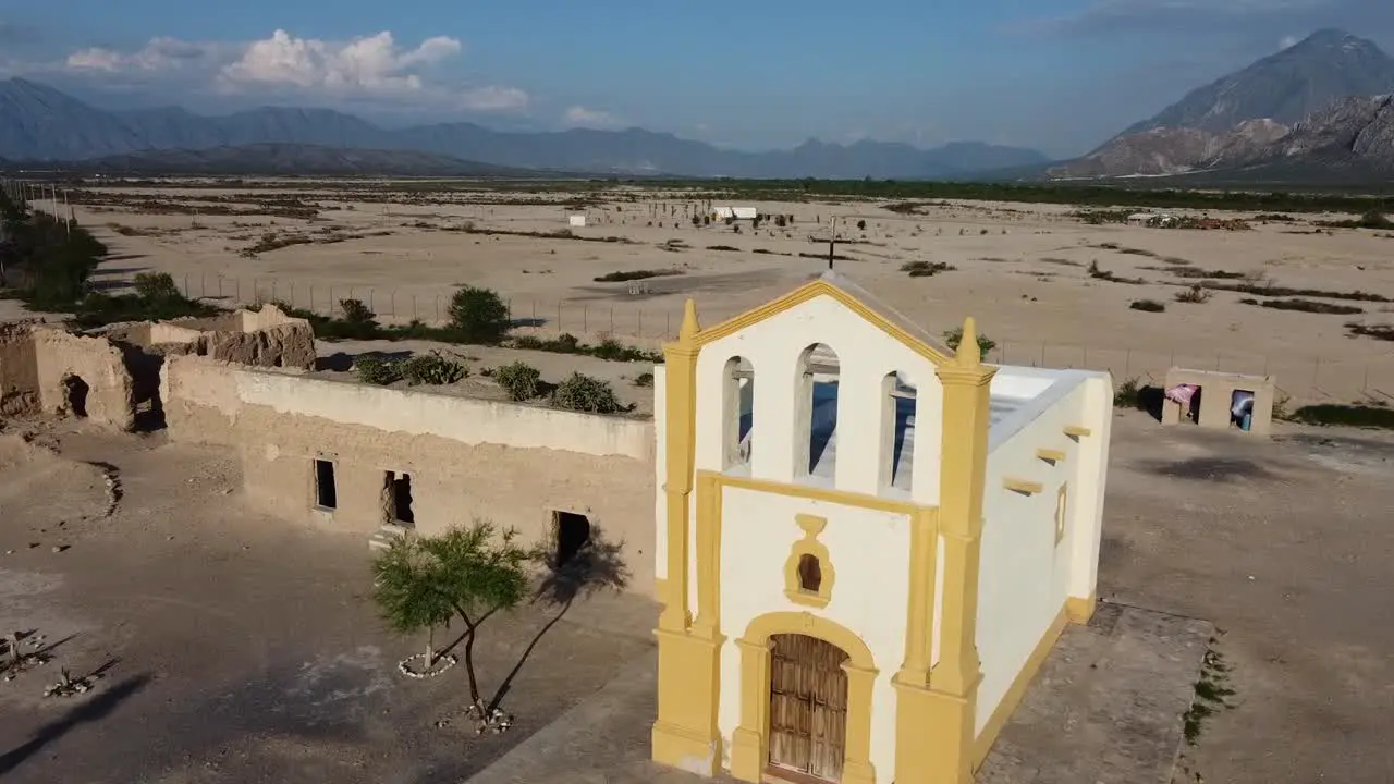 abandoned church in the desert