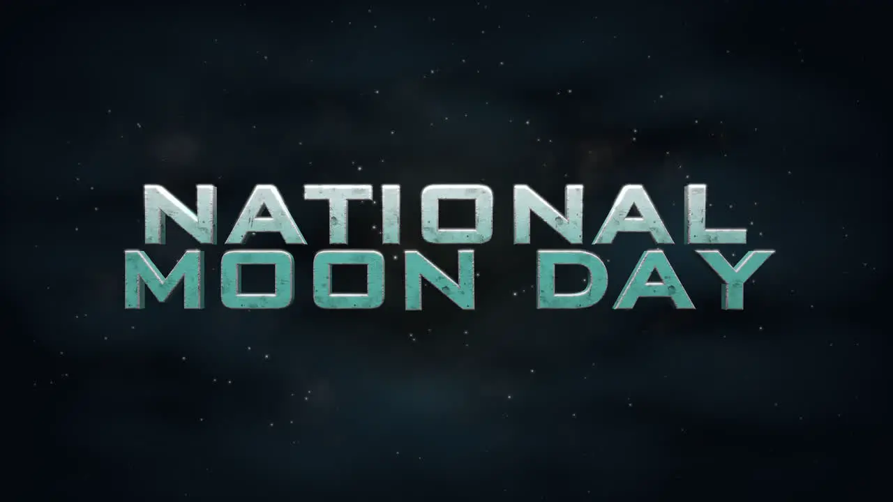 National Moon Day with stars in dark galaxy