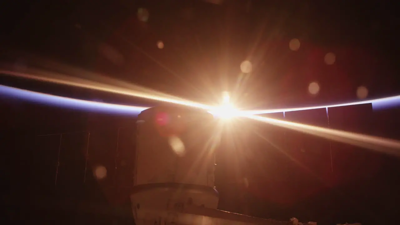 Sunrise Behind The International Space Station