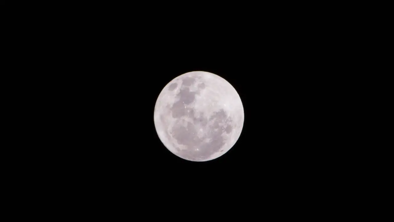 A zoomed in shot of the full moon from the southern hemisphere