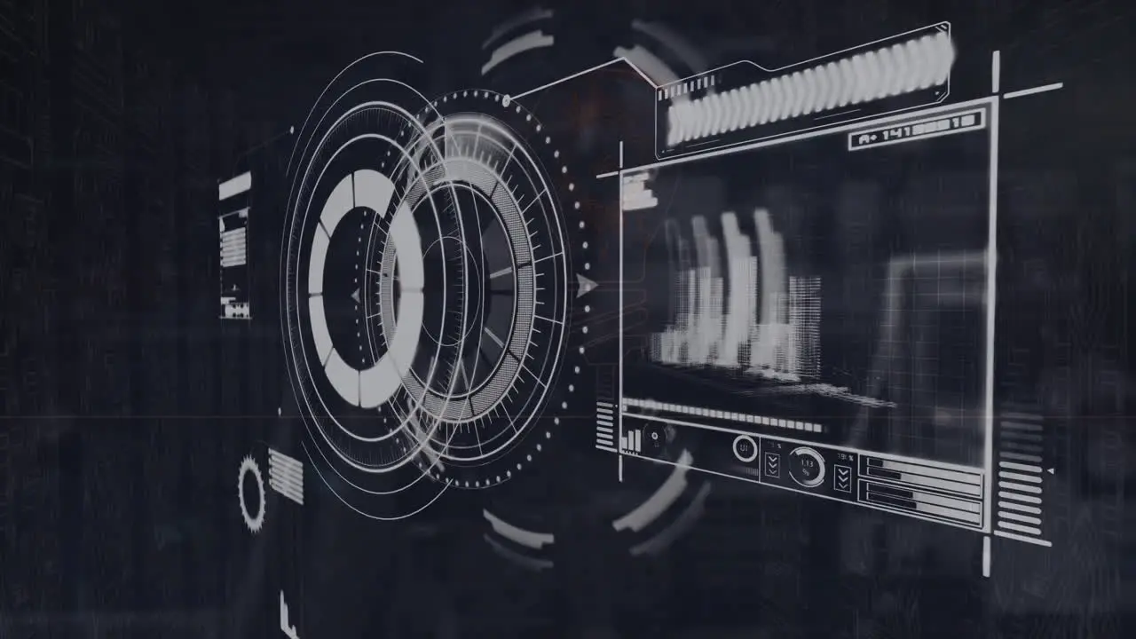 Animation of data processing over scopes scanning and diagrams