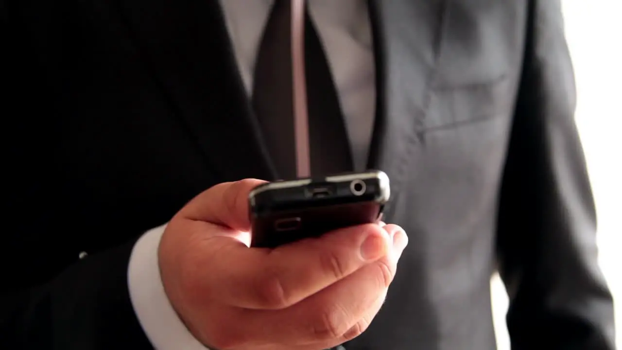 Businessman Hands Using Mobile Phone 3