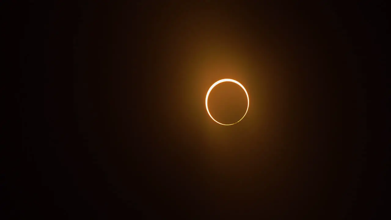 Timelapse of an annular solar eclipse in totality and becoming partially eclipsed