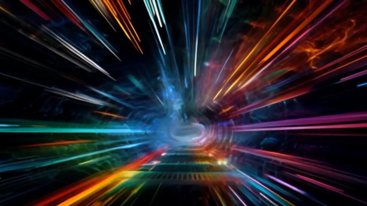 Traveling through hyperspace at the speed of light