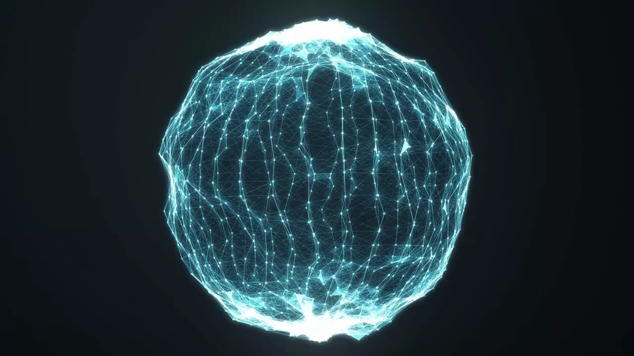 Animation Of Digital Sphere Network Of Connections