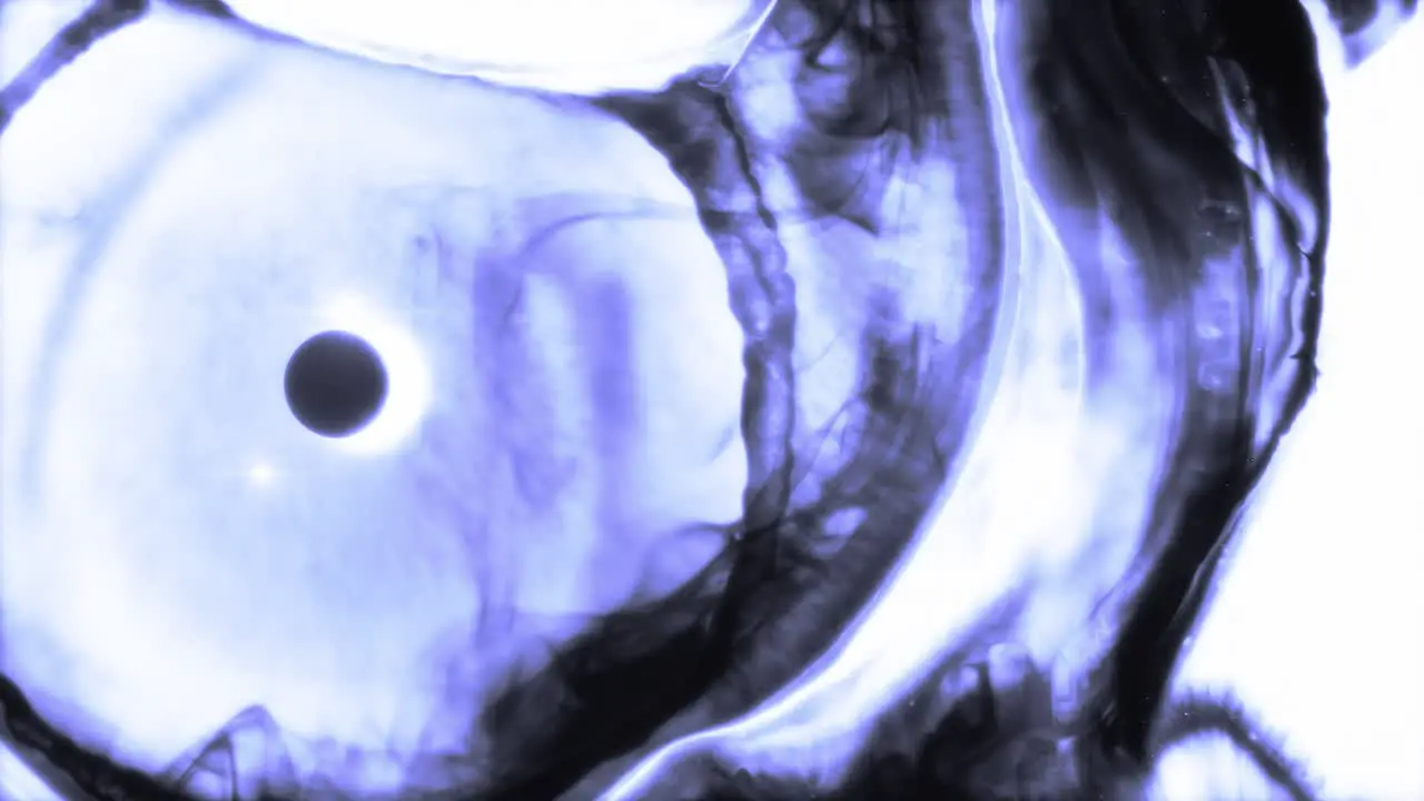 Ink Forming Cosmic Nebula Looking Chemical Reactions