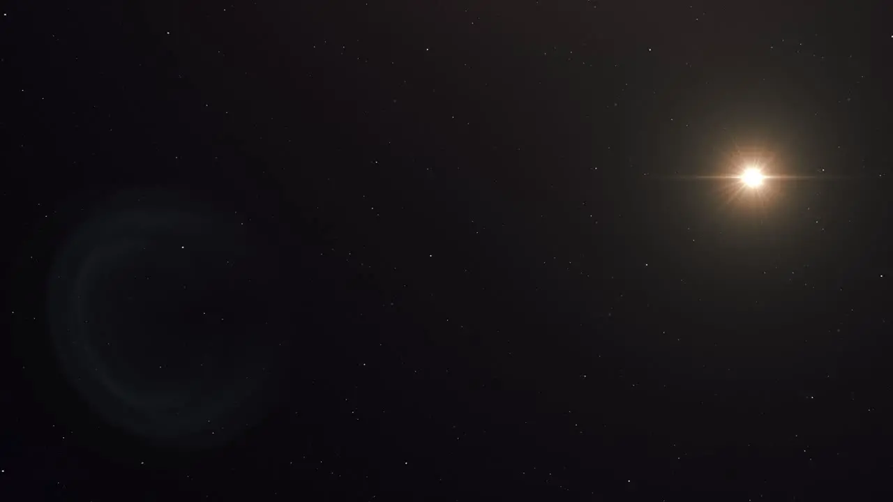 Planet Jupiter And Sun In The Universe animation