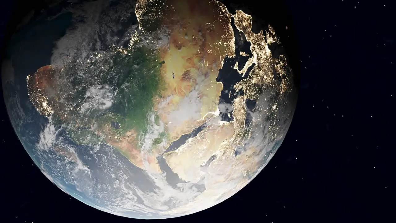 The Earth from space showing Africa and Saudi Arabia 3d render vertical