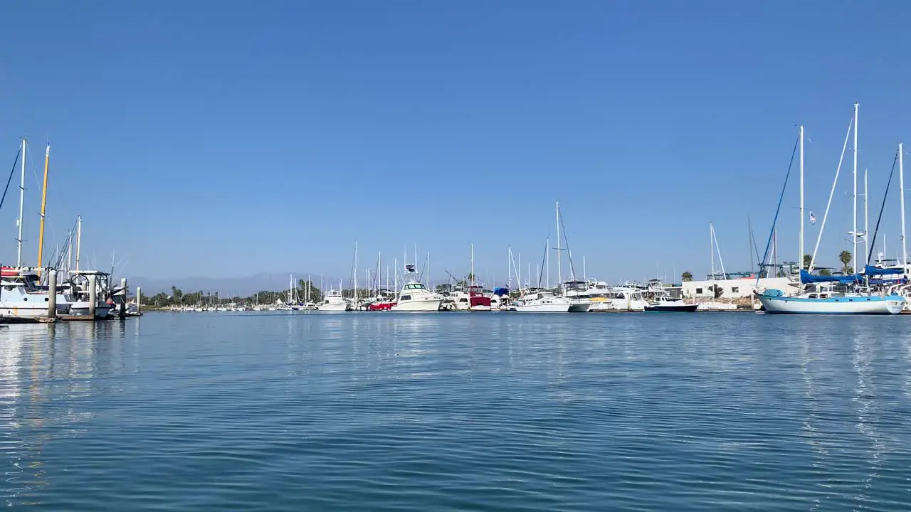 calm water at beautiful sunny marina