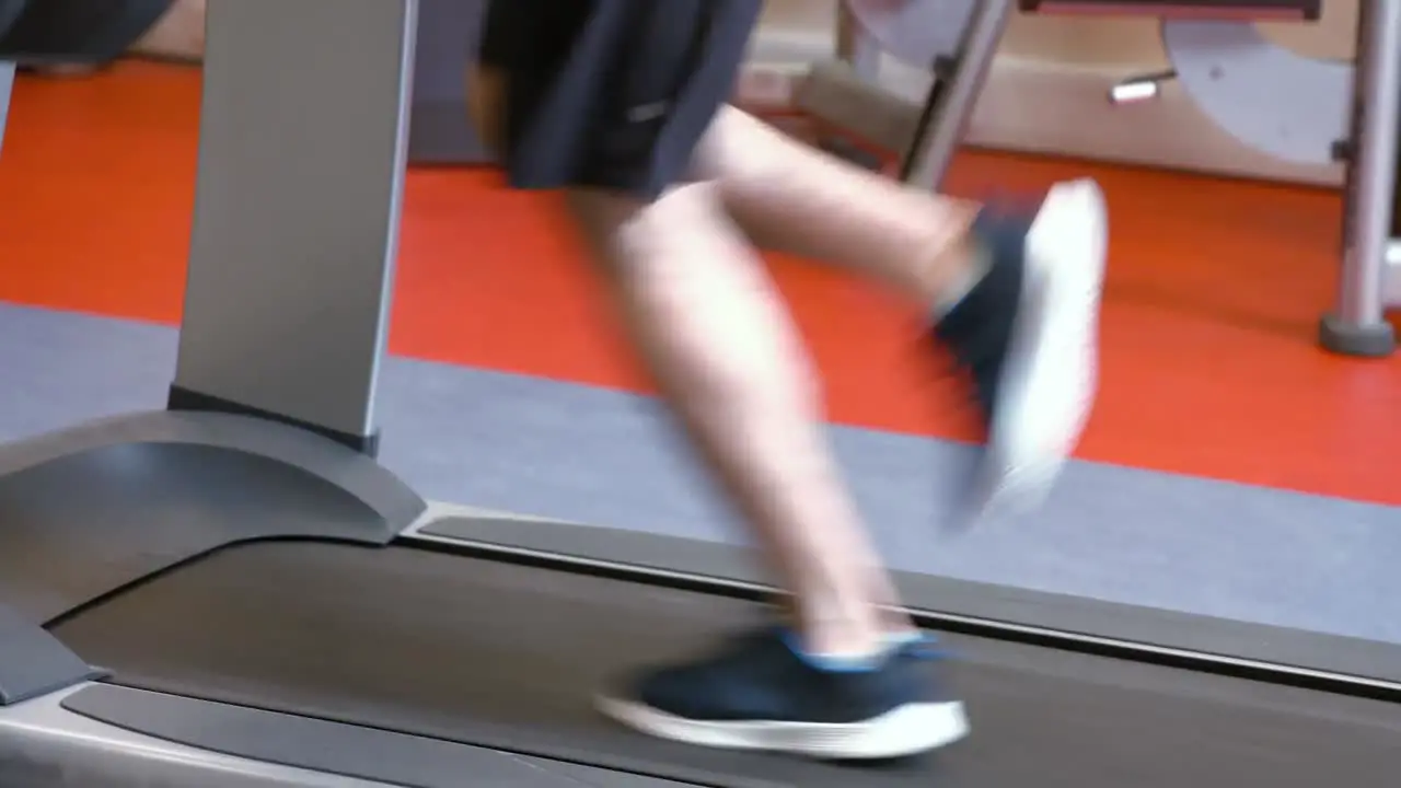 Man running on treadmill