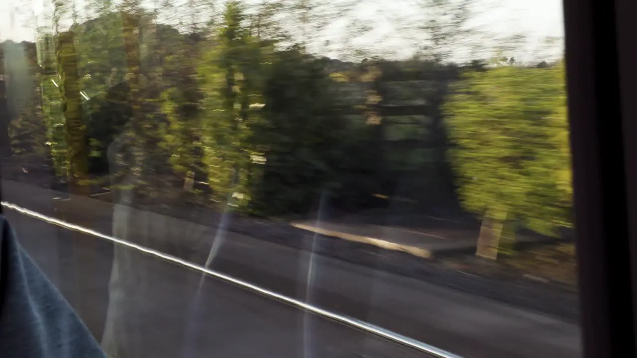 The Luas Tram journey from Brides Glen Stop towards Dublin City center