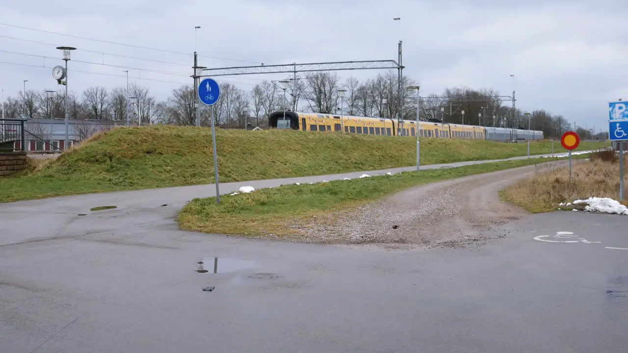 Train leaving Maria Station Helsingborg