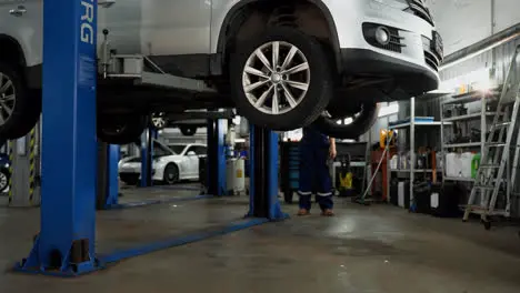 Car in the workshop