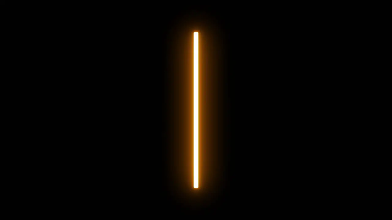 4K Animated Orange Lightsaber on Black Background