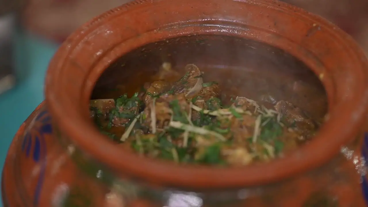 Mutton in Handi Asian Traditional delicious Food