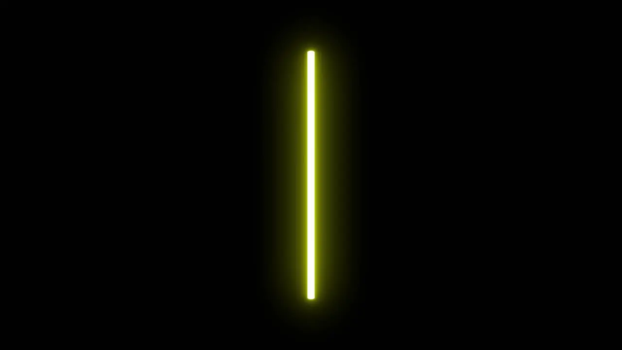 4k Animated Yellow Lightsaber on Black Background