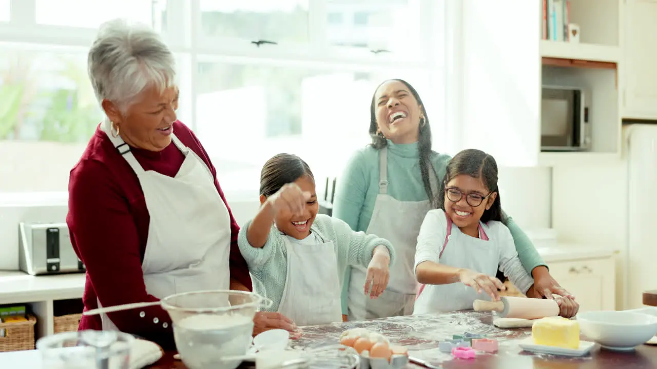 Cooking happy and high five with big family