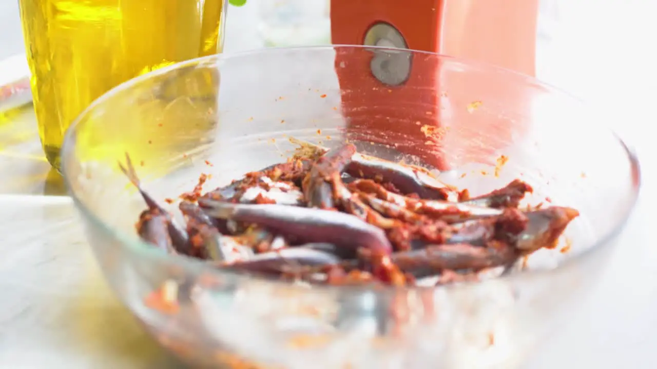 sardines in tomato sauce in a bowl