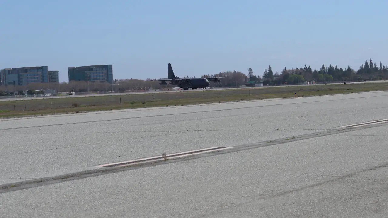 California Air National Guard getting ready to take flight at Moffett Federal Airfield in Sunnyvale California