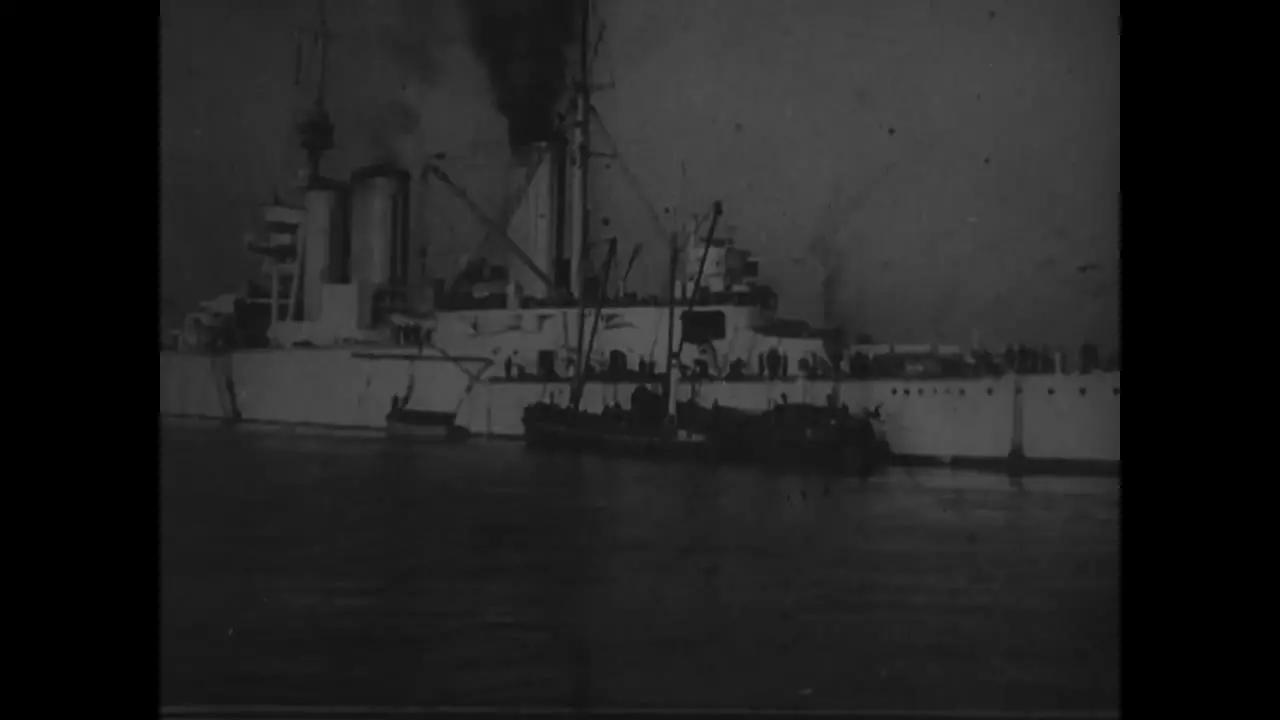 A British Navy Vessel In 1918