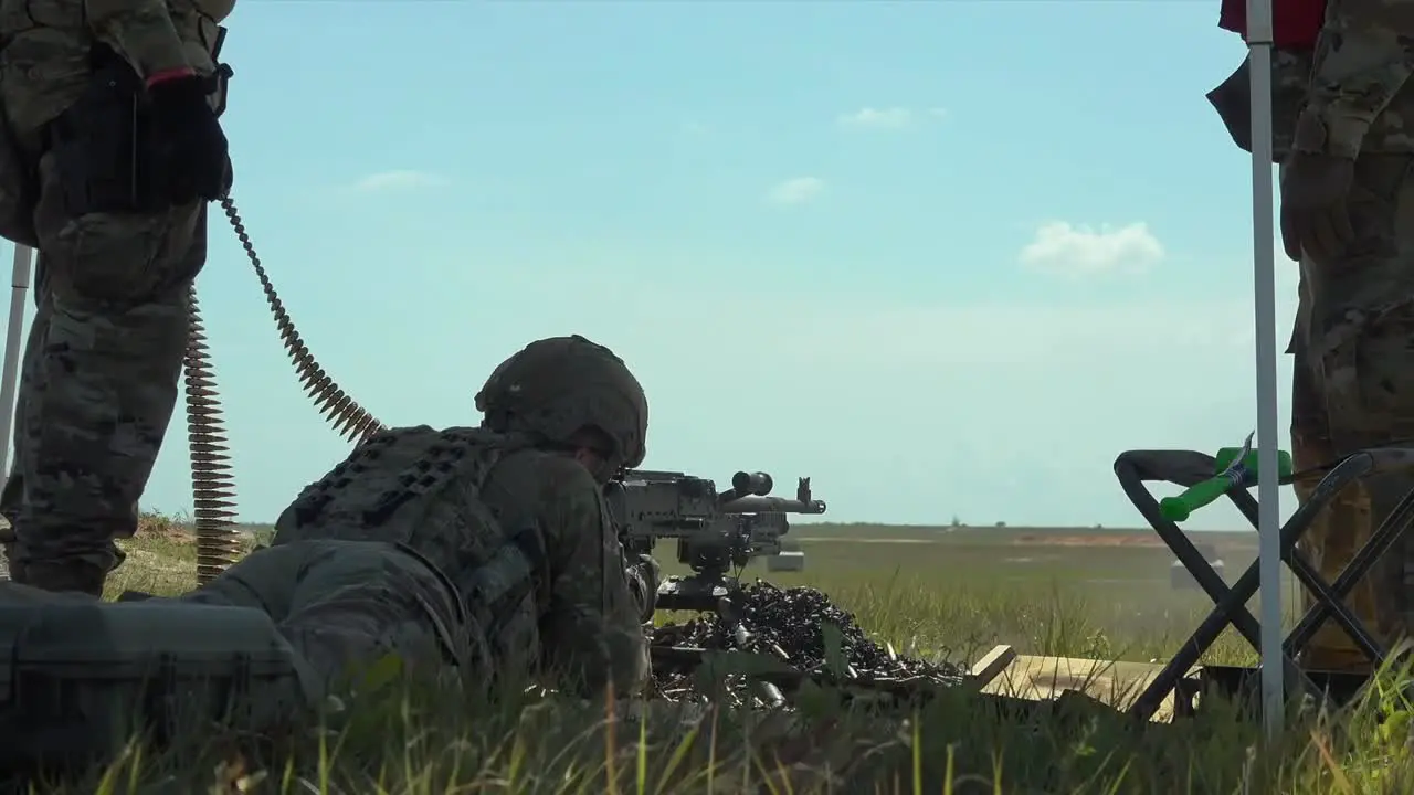 Georgia Air National Guard 116Th Security Forces Squadron Machine Gun Live Fire Weapons Training Elgin Afb Florida