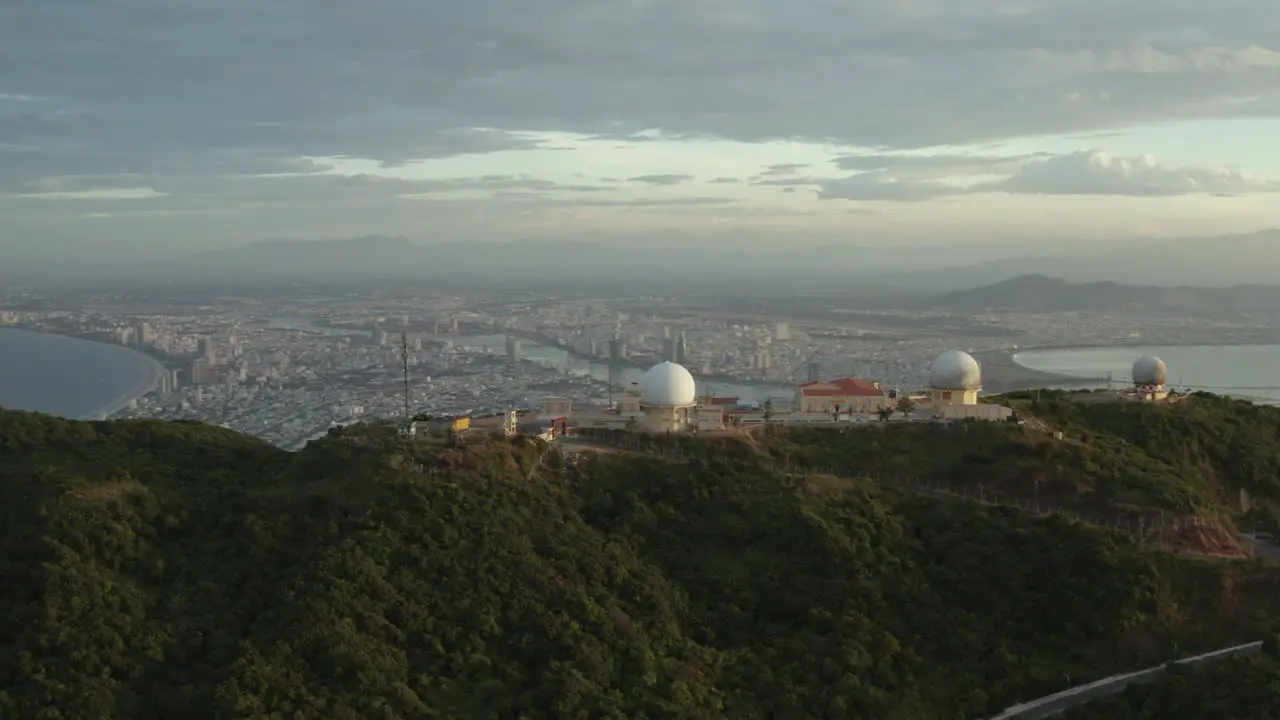 Radar Airspace Surveillance Station Aerial over Da Nang City Vietnam