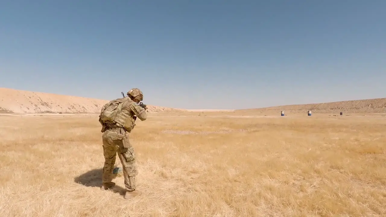 Us Soldiers 2th Infantry Division And Military Working Dogs Conduct A Team Livefire Exercise At Al Asad Air Base Iraq 4