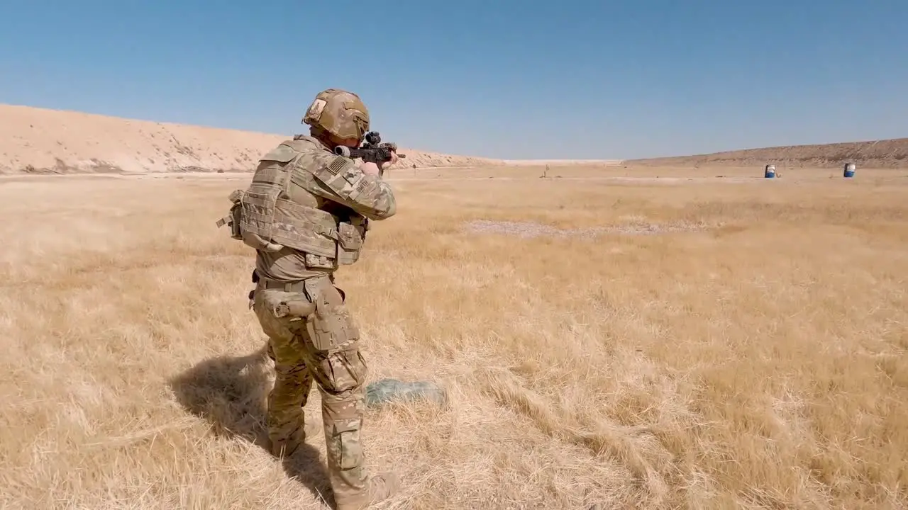 Us Soldiers 2th Infantry Division And Military Working Dogs Conduct A Team Livefire Exercise At Al Asad Air Base Iraq 3