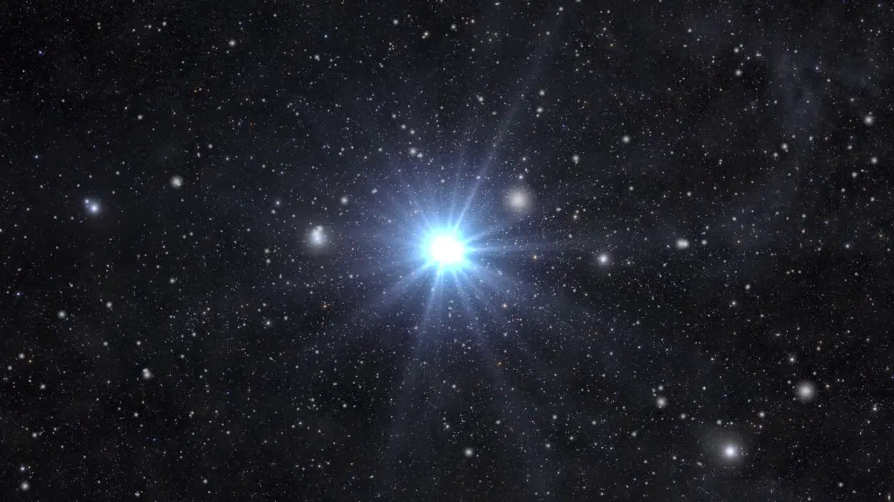 a bright star moving in the universe