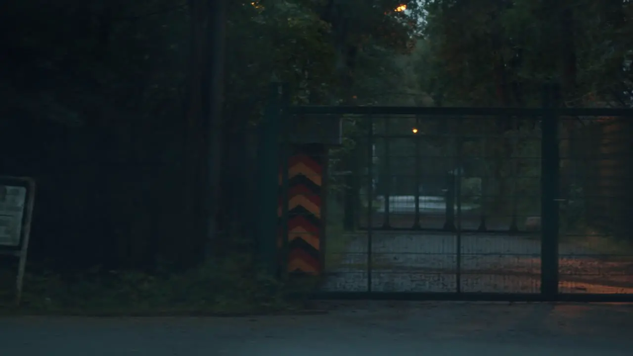 Fence in the british military training area Senne in Paderborn Germany